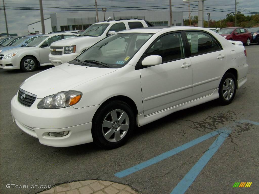 2006 Corolla S - Super White / Dark Charcoal photo #3