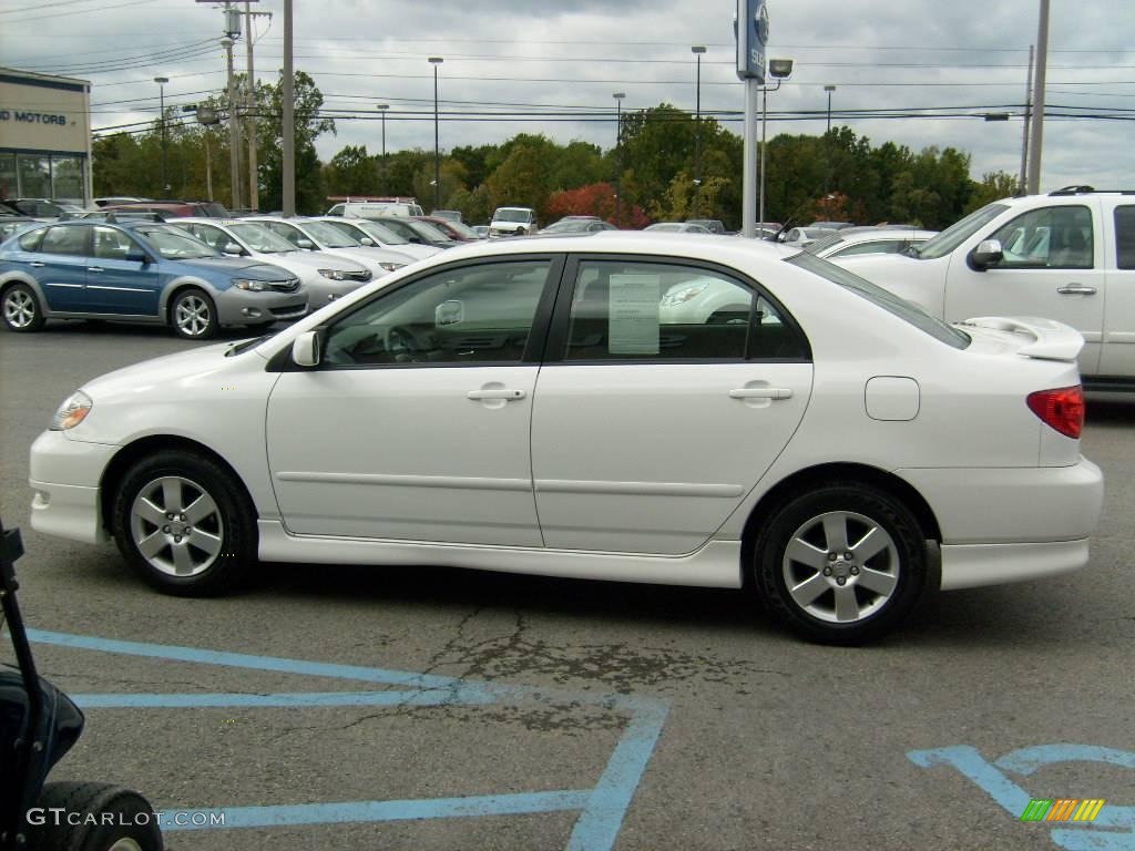 2006 Corolla S - Super White / Dark Charcoal photo #4