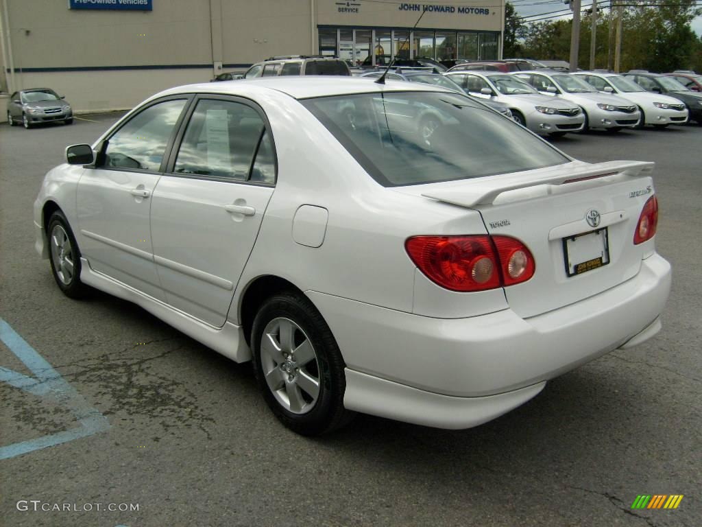 2006 Corolla S - Super White / Dark Charcoal photo #5