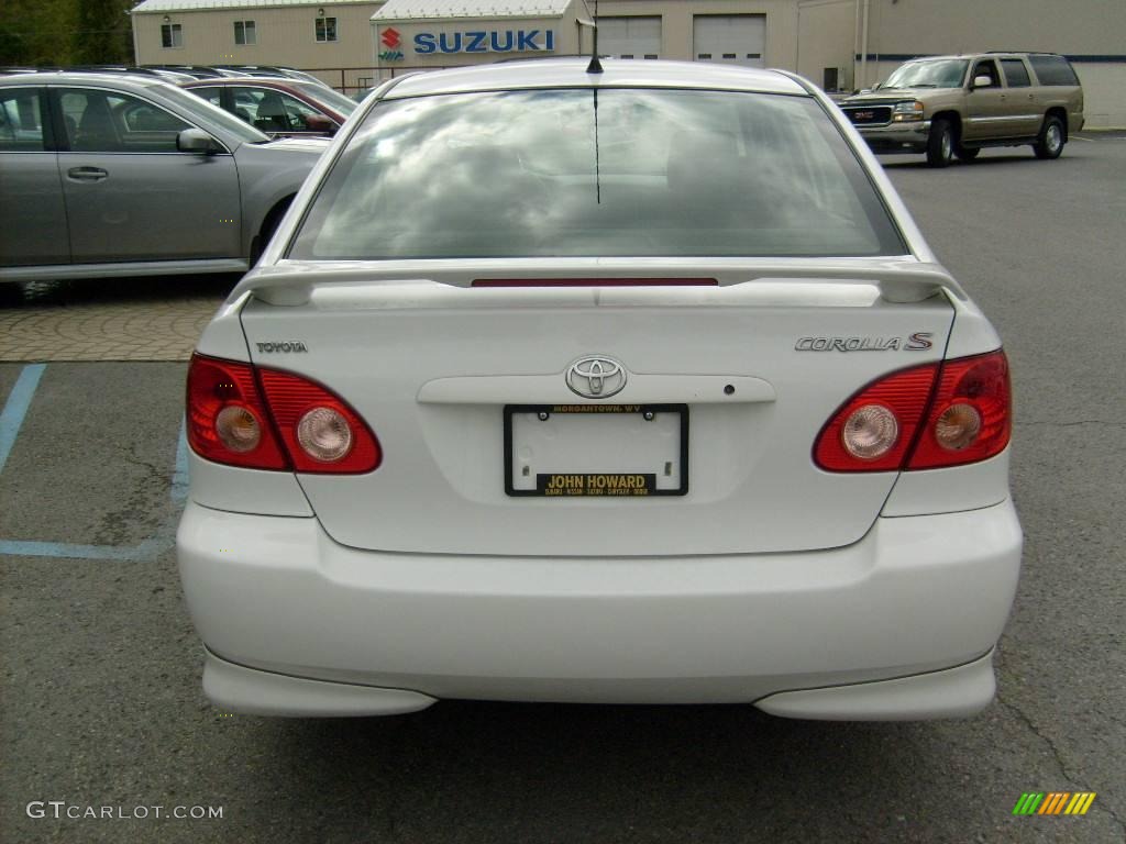2006 Corolla S - Super White / Dark Charcoal photo #6