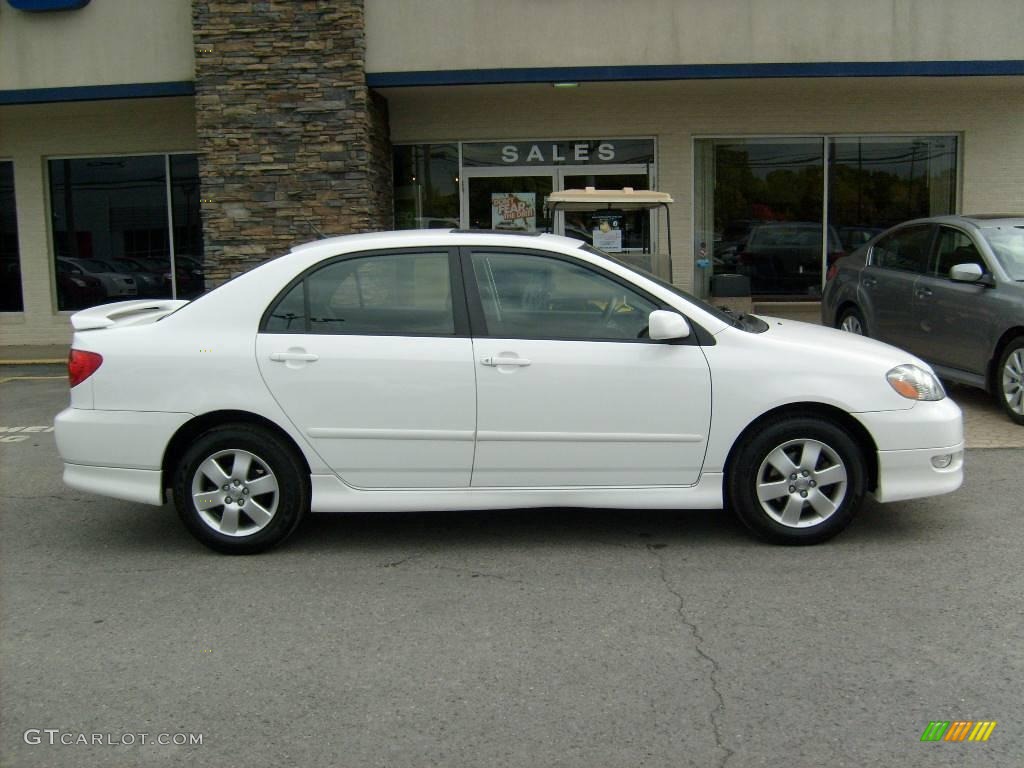 2006 Corolla S - Super White / Dark Charcoal photo #8