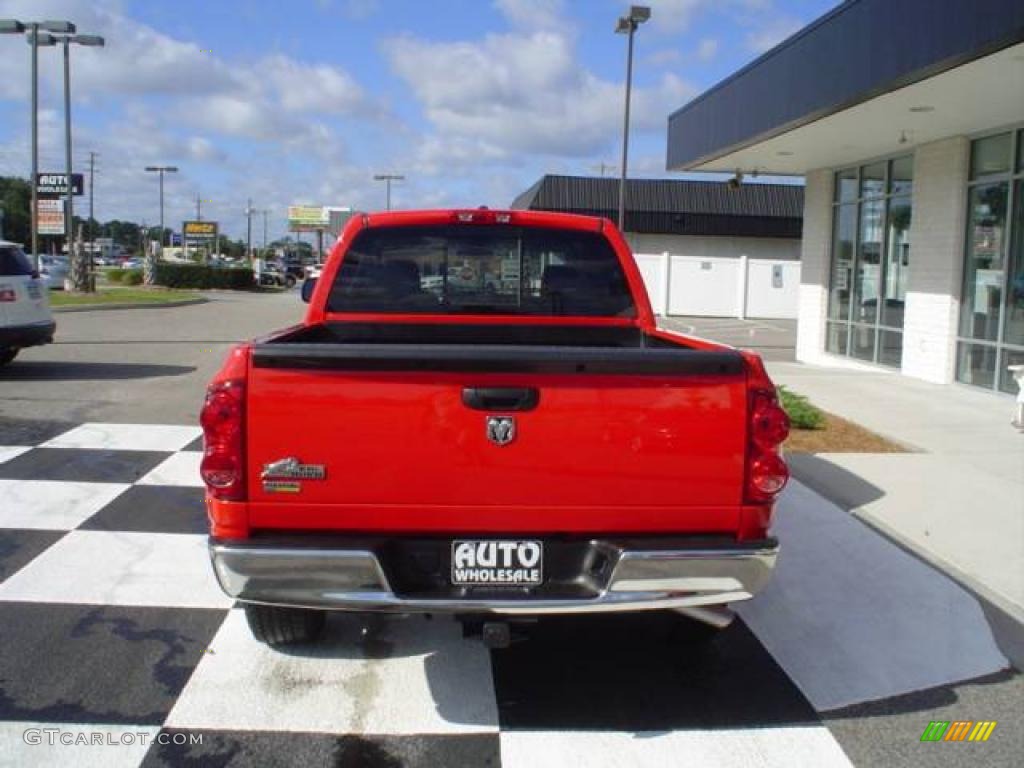 2008 Ram 1500 Big Horn Edition Quad Cab - Flame Red / Khaki photo #3