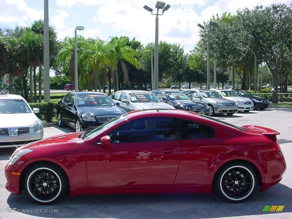 2005 G 35 Coupe - Laser Red / Graphite photo #6