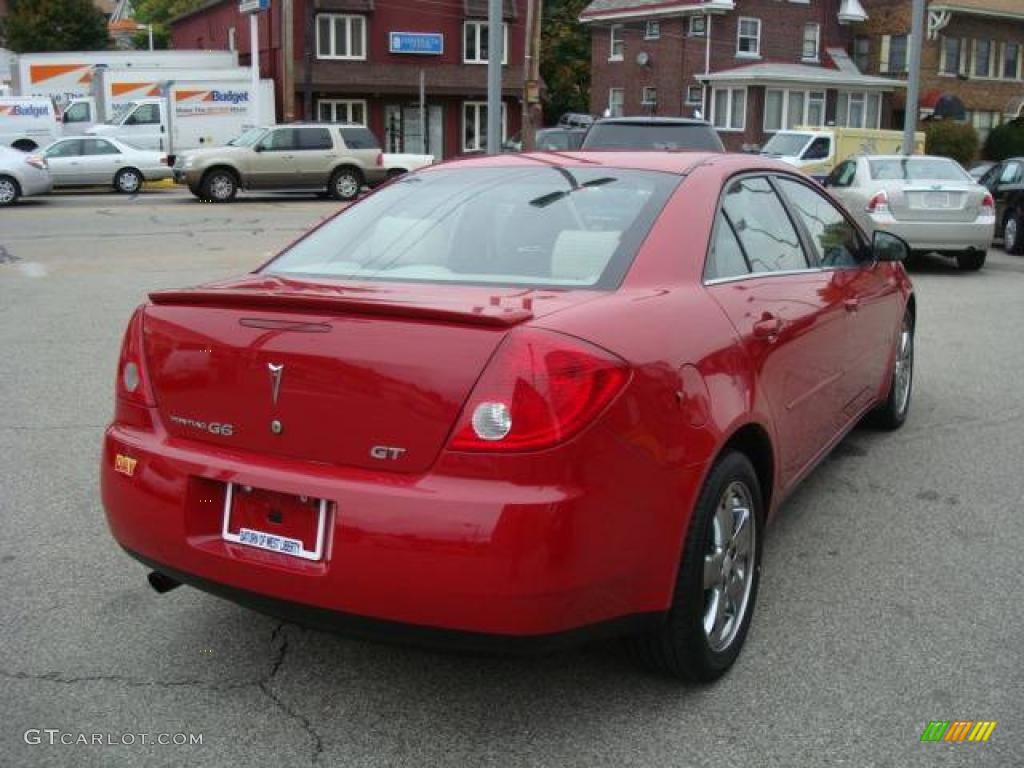 2007 G6 GT Sedan - Crimson Red / Light Taupe photo #4