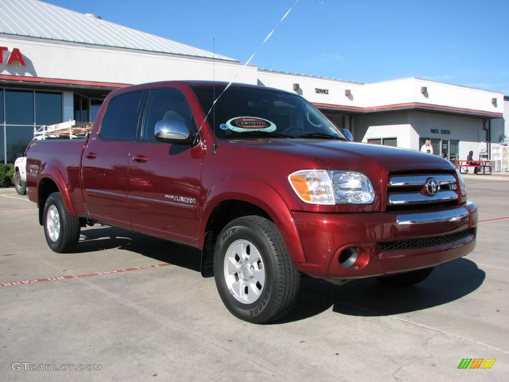 2006 Tundra SR5 Double Cab - Salsa Red Pearl / Light Charcoal photo #1
