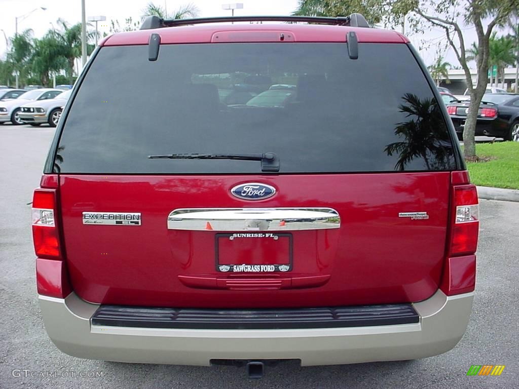 2007 Expedition EL Eddie Bauer - Redfire Metallic / Camel/Grey Stone photo #4