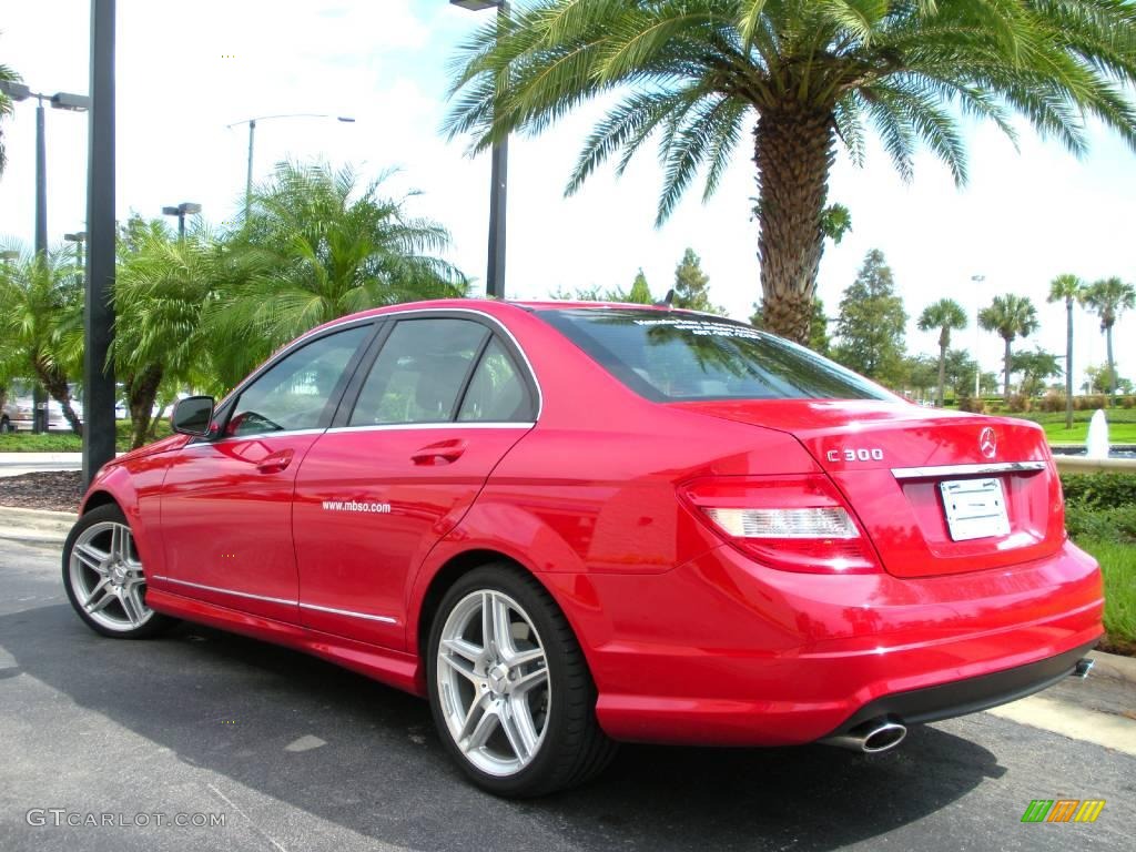 2009 C 300 Sport - Mars Red / Black photo #8