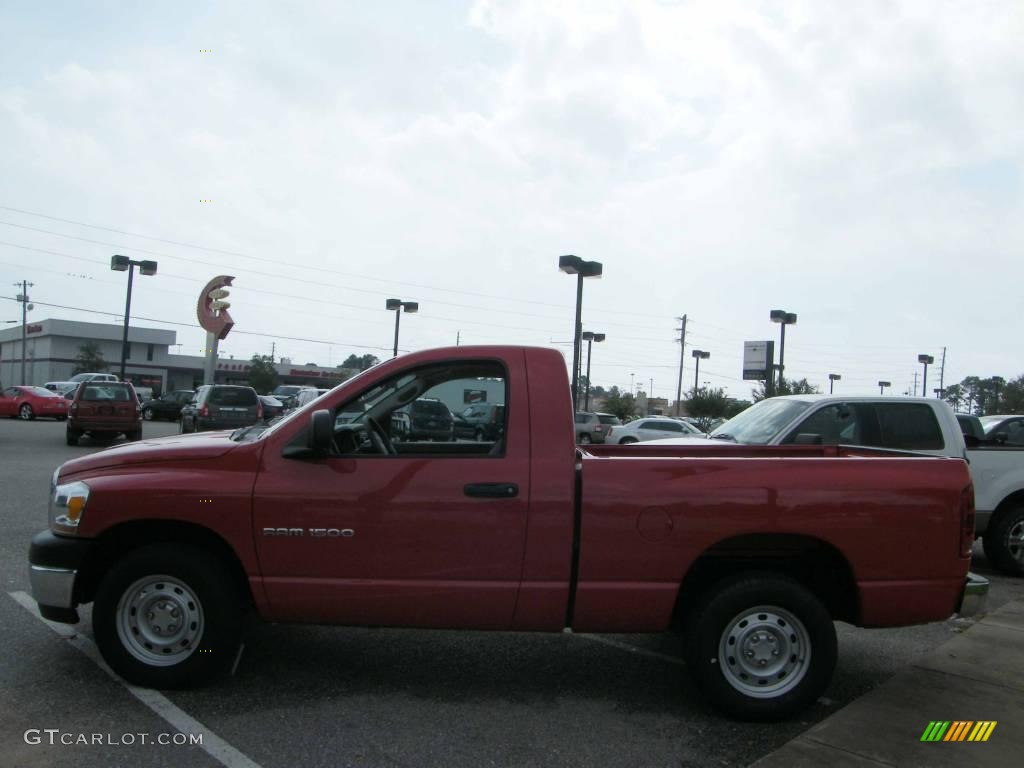 2006 Ram 1500 ST Regular Cab - Flame Red / Khaki Beige photo #2