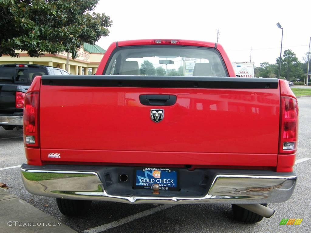 2006 Ram 1500 ST Regular Cab - Flame Red / Khaki Beige photo #3