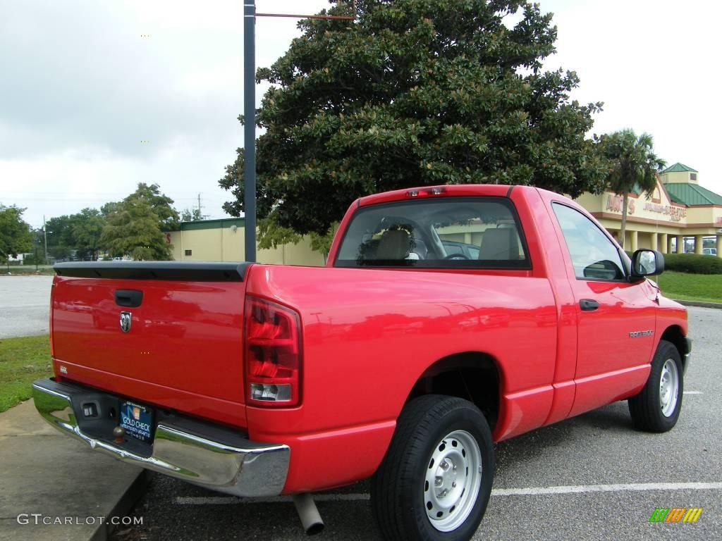 2006 Ram 1500 ST Regular Cab - Flame Red / Khaki Beige photo #4