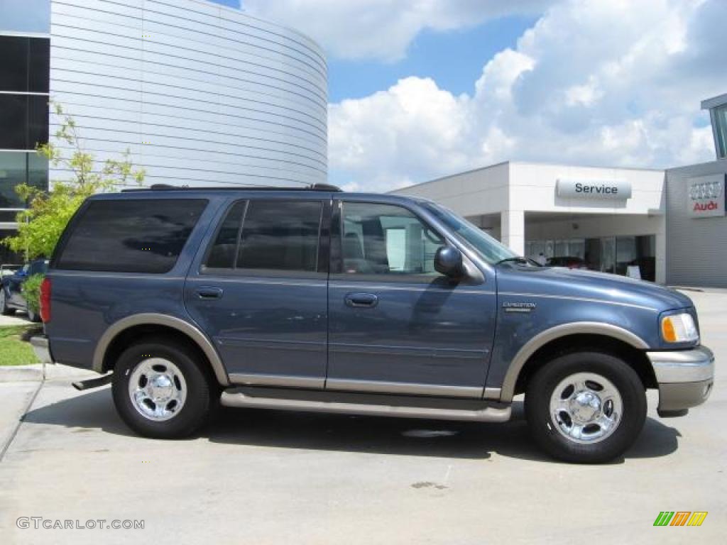 2001 Expedition Eddie Bauer - Medium Wedgewood Blue Metallic / Medium Parchment photo #2