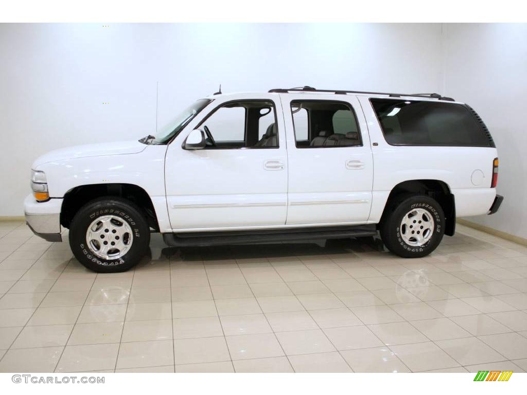 2004 Suburban 1500 LT 4x4 - Summit White / Gray/Dark Charcoal photo #4