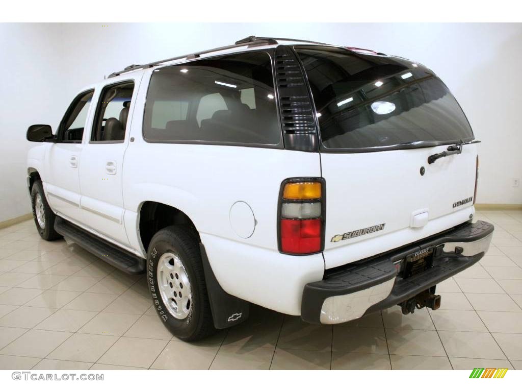 2004 Suburban 1500 LT 4x4 - Summit White / Gray/Dark Charcoal photo #5