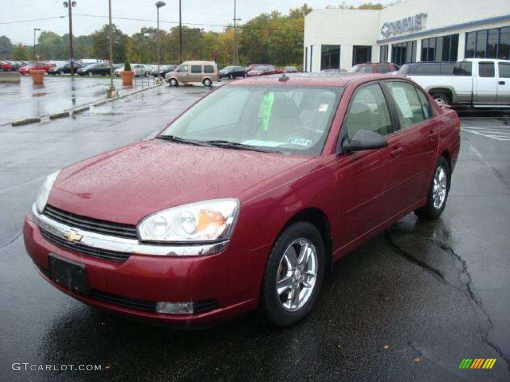 2005 Malibu LT V6 Sedan - Sport Red Metallic / Neutral Beige photo #7