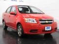 2007 Victory Red Chevrolet Aveo LS Sedan  photo #1