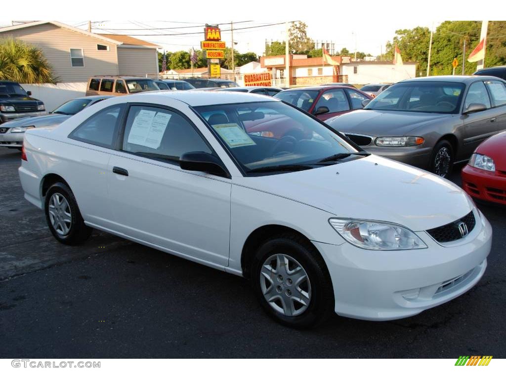 2004 Civic Value Package Coupe - Taffeta White / Black photo #1