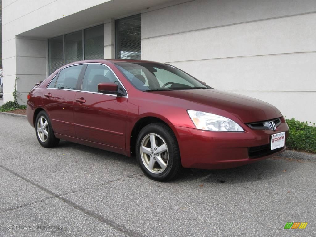 2004 Accord EX-L Sedan - Redondo Red Pearl / Gray photo #1