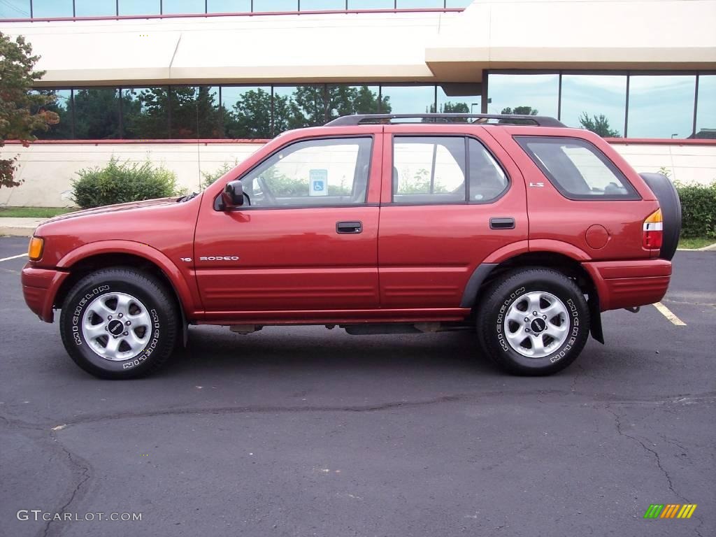 1999 Rodeo LS 4WD - Radiant Red / Gray photo #3