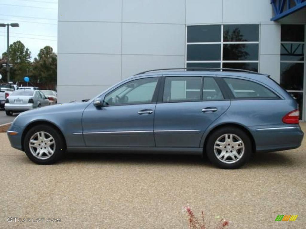 2004 E 320 4Matic Wagon - Platinum Blue Metallic / Pacific Blue photo #3