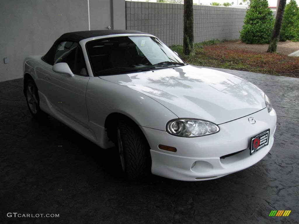 2003 MX-5 Miata Roadster - Pure White / Black photo #5
