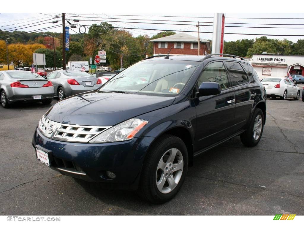 2004 Murano SL AWD - Midnight Blue Pearl / Cafe Latte photo #1