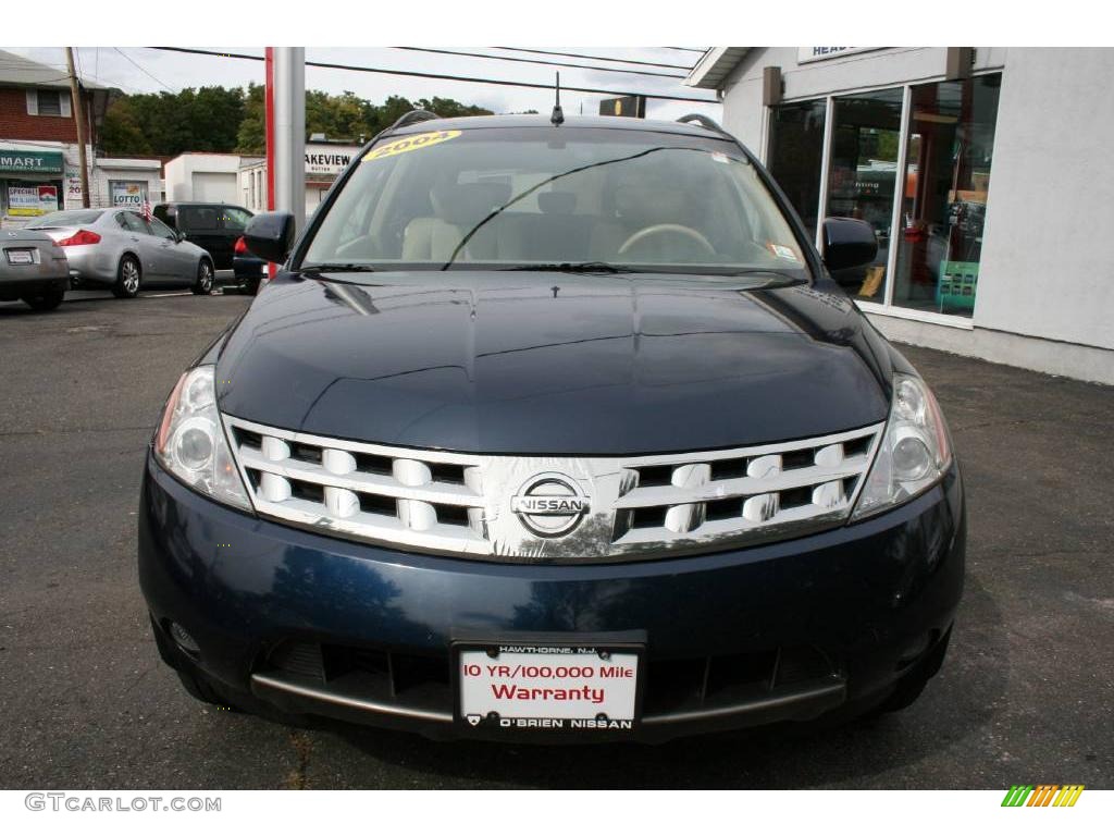 2004 Murano SL AWD - Midnight Blue Pearl / Cafe Latte photo #2