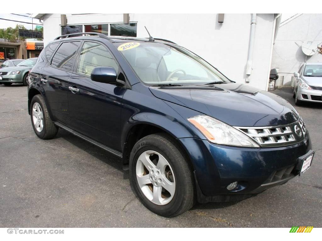 2004 Murano SL AWD - Midnight Blue Pearl / Cafe Latte photo #3