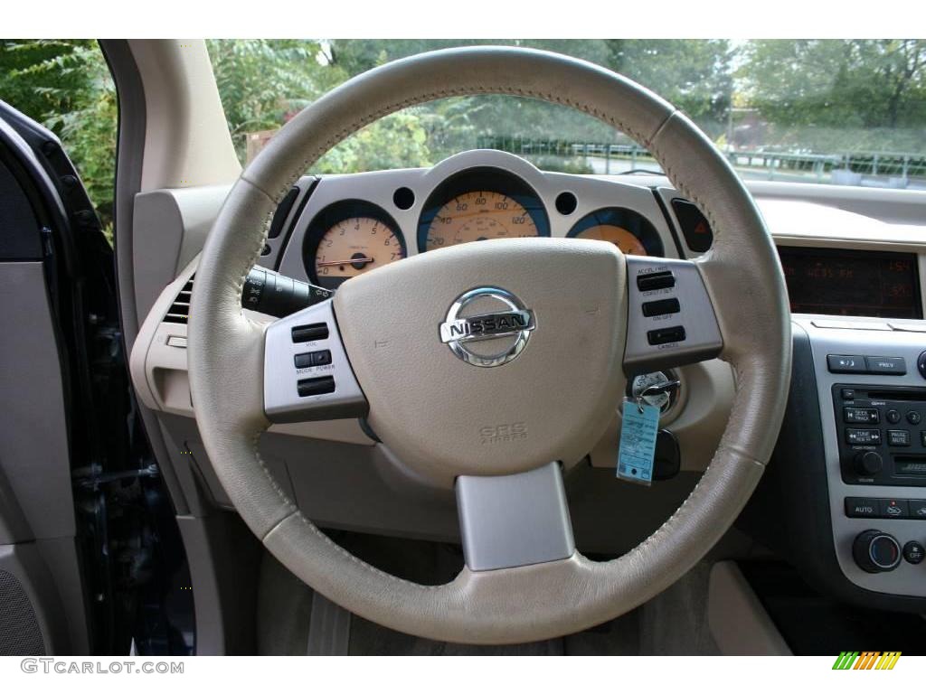 2004 Murano SL AWD - Midnight Blue Pearl / Cafe Latte photo #14