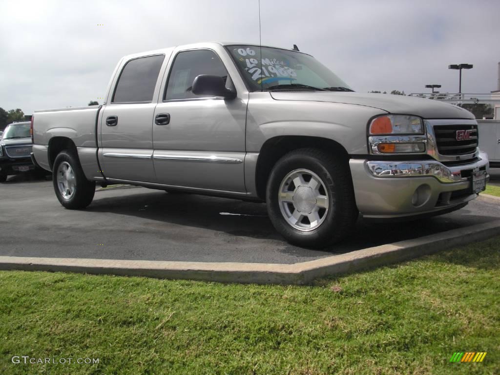 2006 Sierra 1500 SLT Crew Cab - Silver Birch Metallic / Dark Pewter photo #1