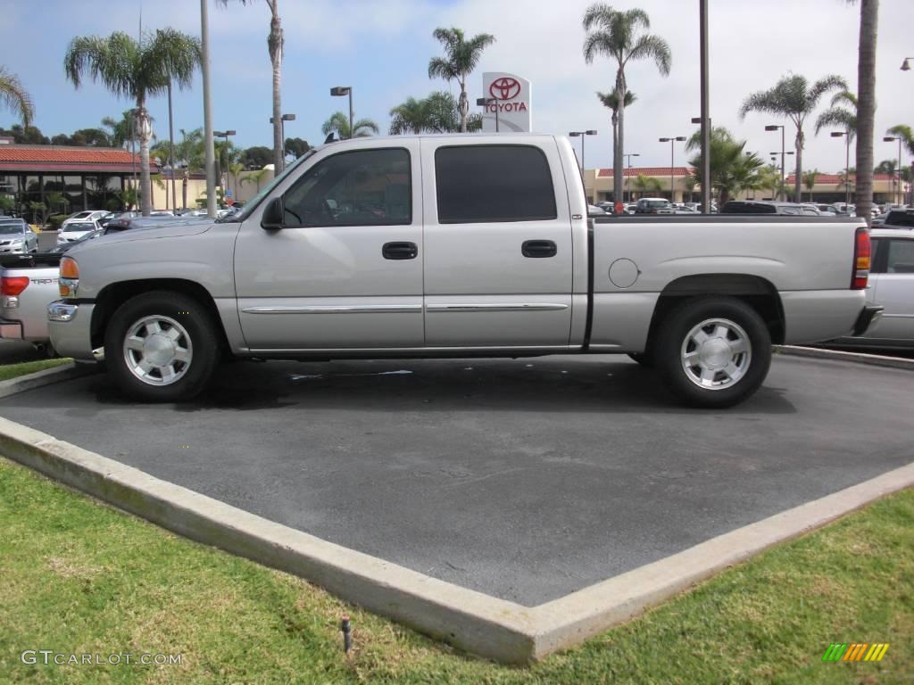 2006 Sierra 1500 SLT Crew Cab - Silver Birch Metallic / Dark Pewter photo #4