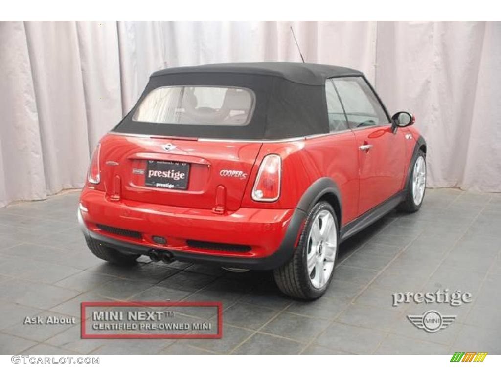 2006 Cooper S Convertible - Chili Red / Black/Panther Black photo #2