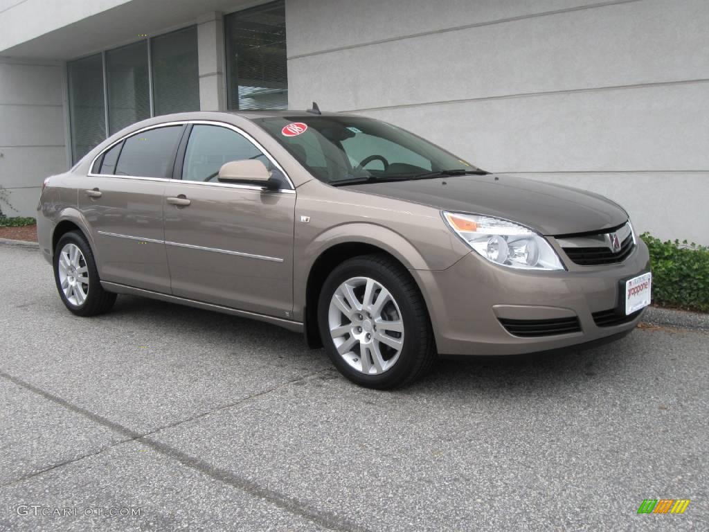 2008 Aura XE 3.5 - Bronzed Pewter / Tan photo #1