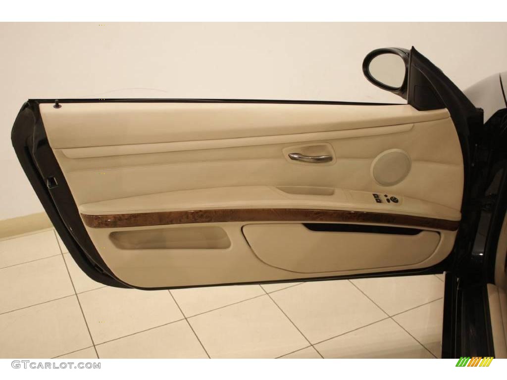 2007 3 Series 328i Coupe - Jet Black / Cream Beige photo #8