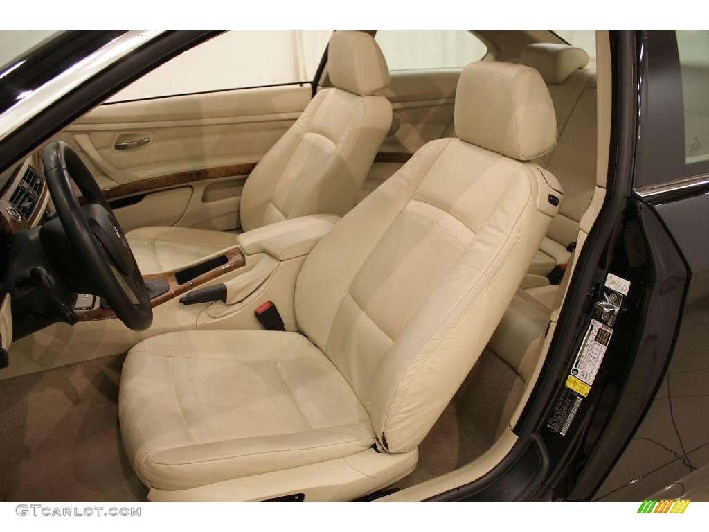 2007 3 Series 328i Coupe - Jet Black / Cream Beige photo #10