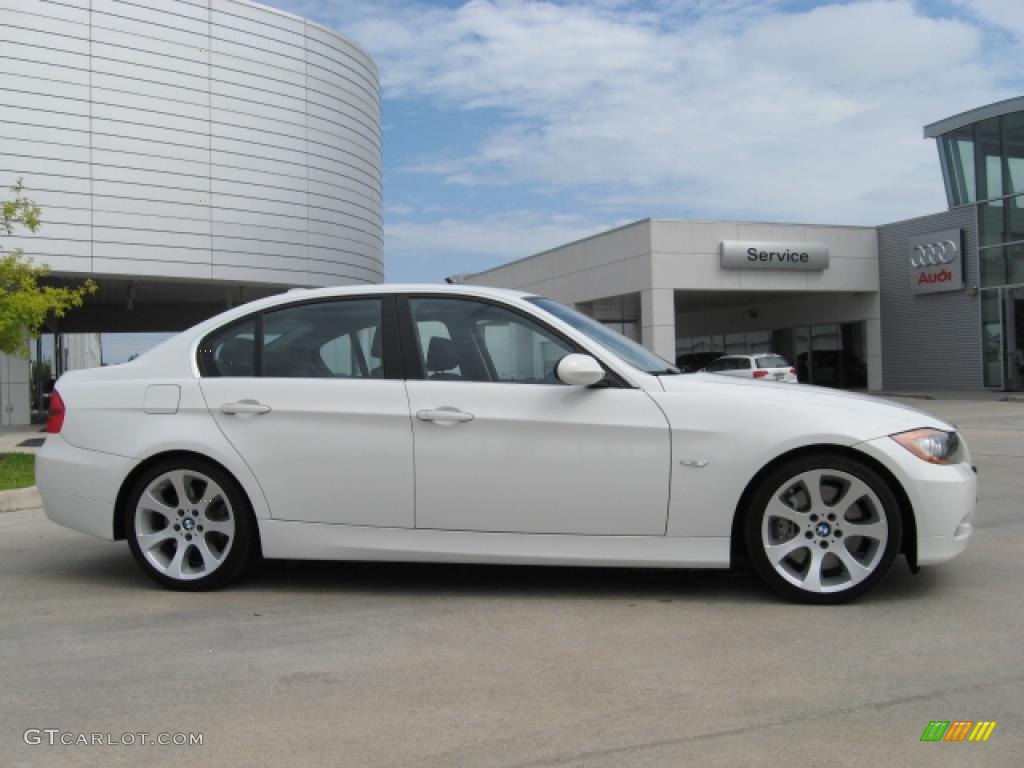 2007 3 Series 335i Sedan - Alpine White / Black photo #2