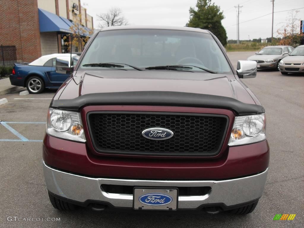 2006 F150 XLT SuperCrew 4x4 - Dark Toreador Red Metallic / Medium/Dark Flint photo #3
