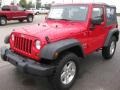 2009 Flame Red Jeep Wrangler X 4x4  photo #1