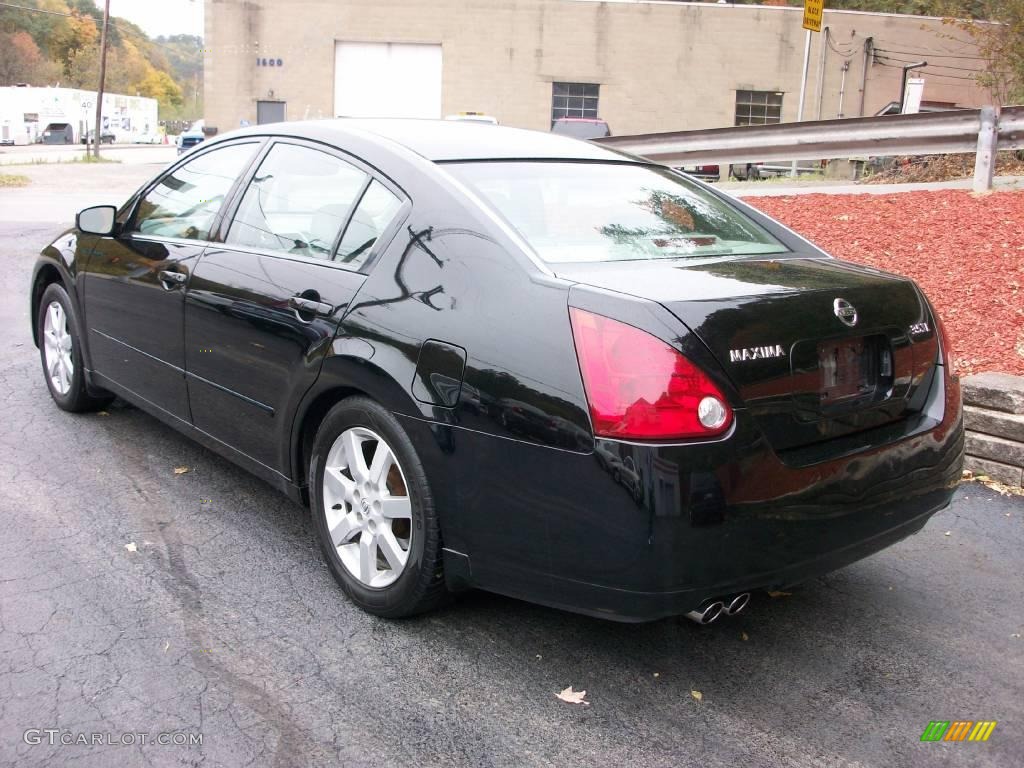 2004 Maxima 3.5 SL - Onyx Black / Frost Gray photo #3