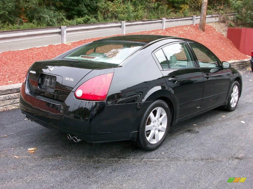 2004 Maxima 3.5 SL - Onyx Black / Frost Gray photo #5