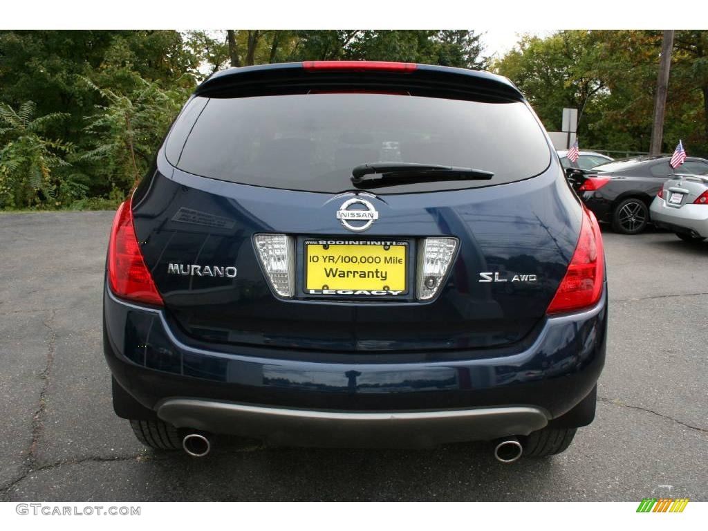 2005 Murano SL AWD - Midnight Blue Pearl / Cafe Latte photo #6