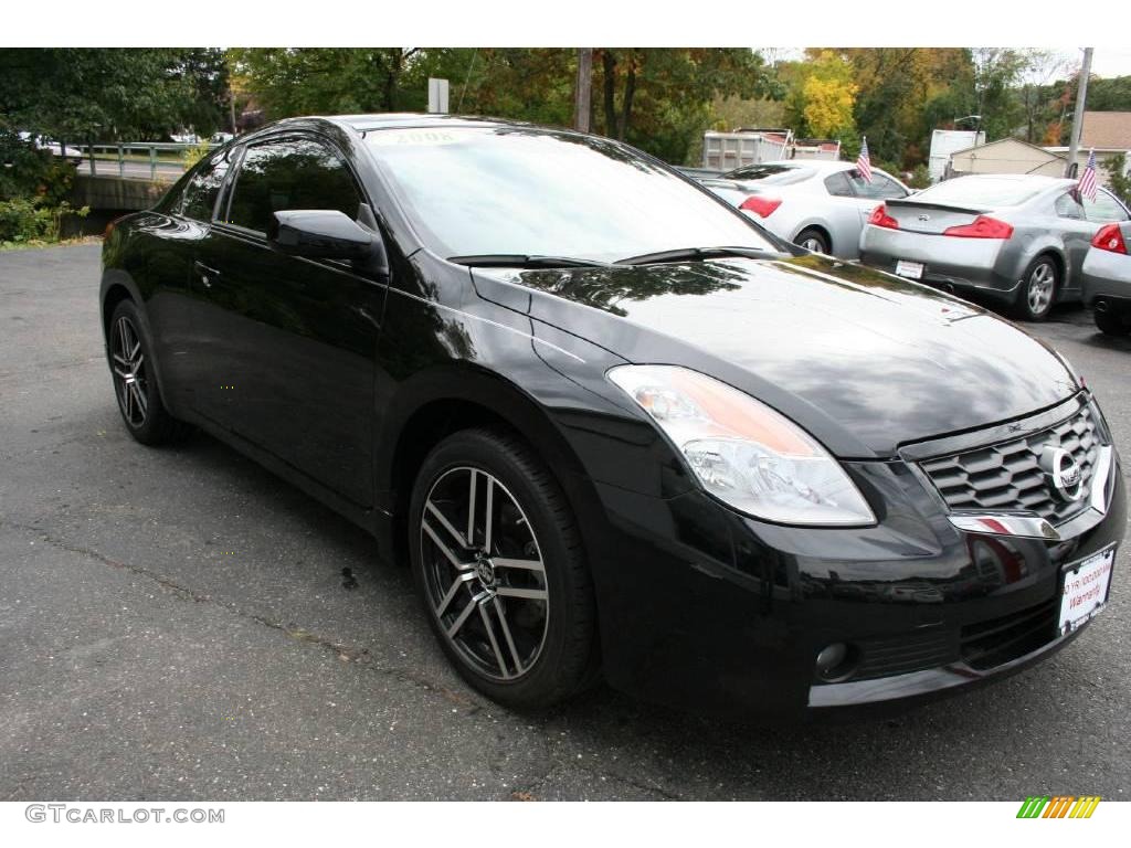 2008 Altima 2.5 S Coupe - Super Black / Charcoal photo #3