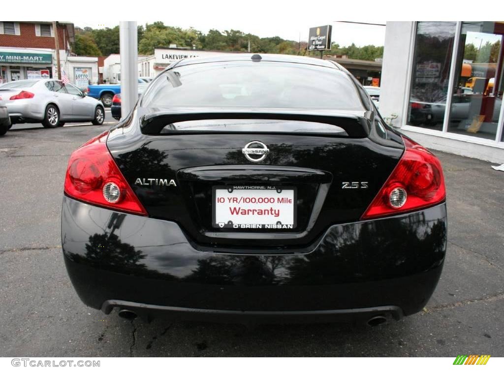 2008 Altima 2.5 S Coupe - Super Black / Charcoal photo #6