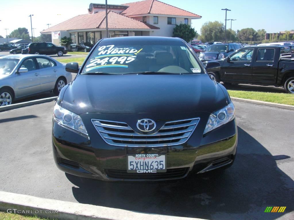 2007 Camry Hybrid - Black / Bisque photo #2