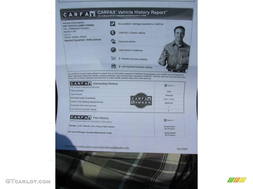 2007 Camry Hybrid - Black / Bisque photo #18