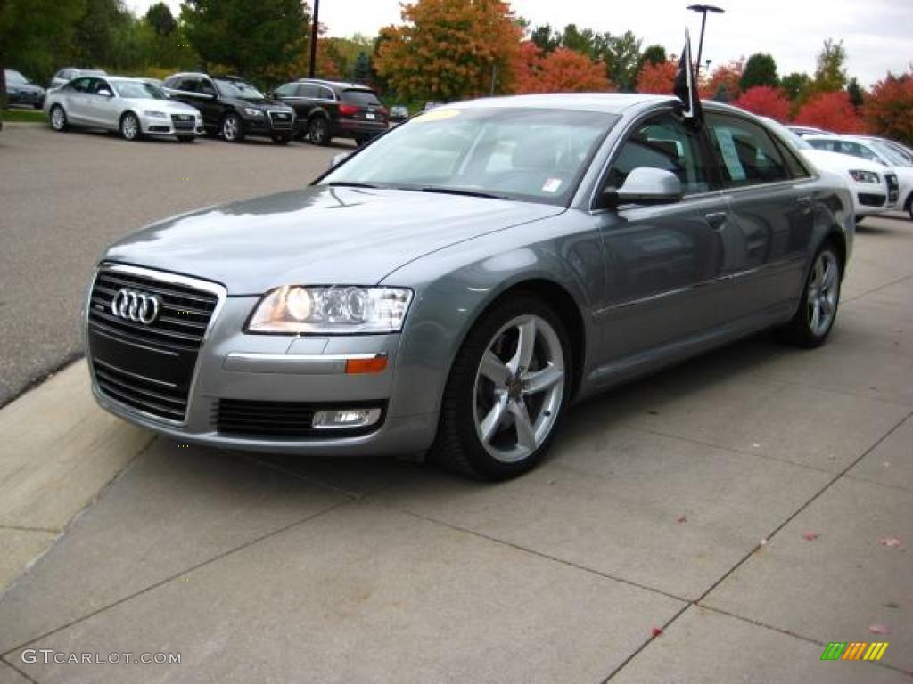 2008 A8 L 4.2 quattro - Quartz Gray Metallic / Black photo #3
