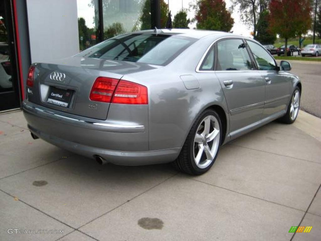 2008 A8 L 4.2 quattro - Quartz Gray Metallic / Black photo #6