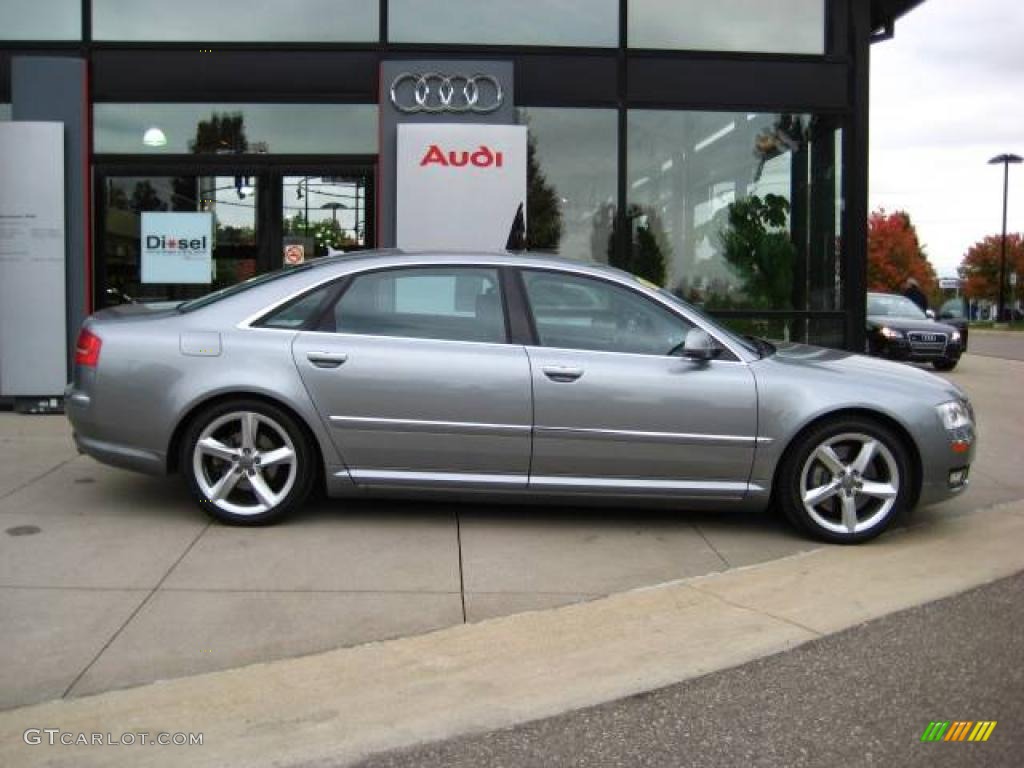 2008 A8 L 4.2 quattro - Quartz Gray Metallic / Black photo #7