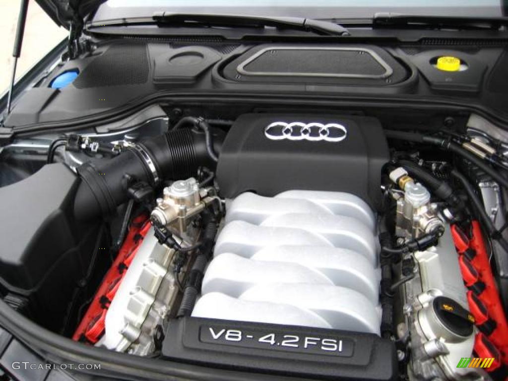 2008 A8 L 4.2 quattro - Quartz Gray Metallic / Black photo #10