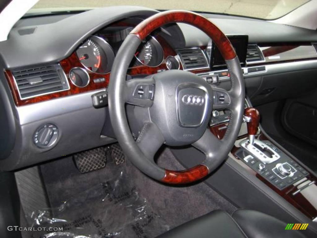 2008 A8 L 4.2 quattro - Quartz Gray Metallic / Black photo #11