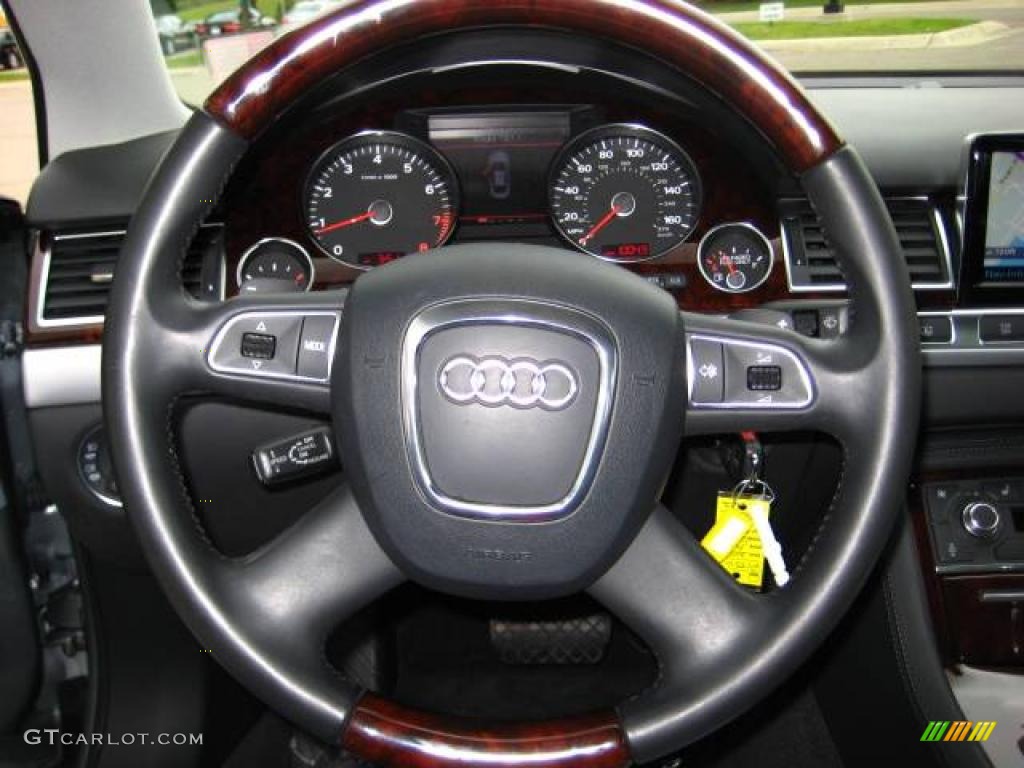 2008 A8 L 4.2 quattro - Quartz Gray Metallic / Black photo #22